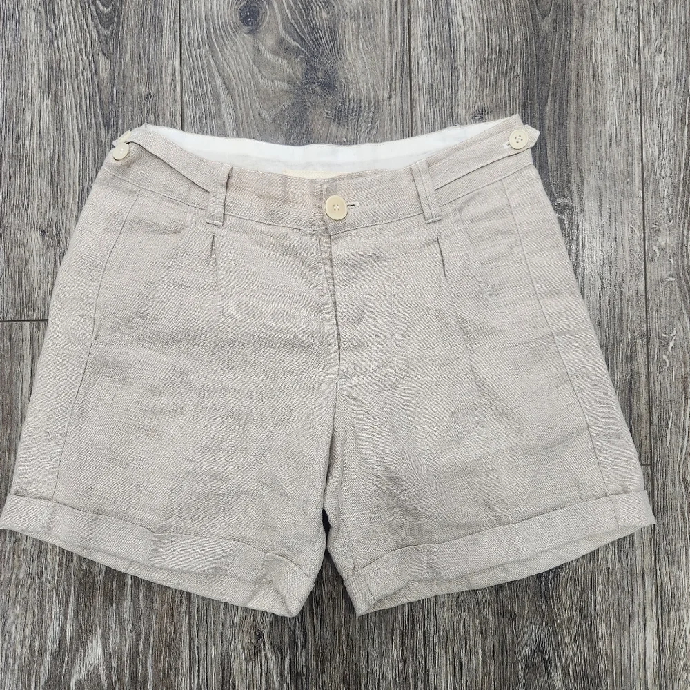 CP Shades Linen Cotton Blend High Waist Shorts size XS